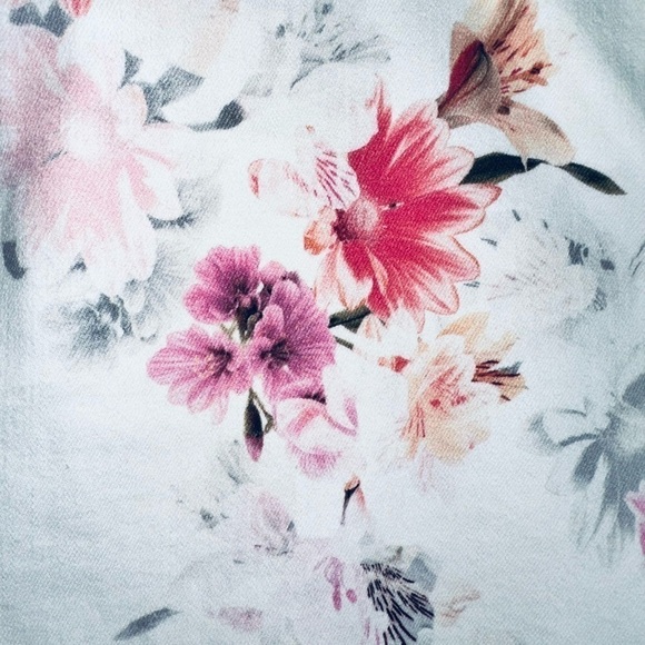 NWT 7 For All Mankind Jen 7 Women's Size 16 Summer Flowers Off White Jeans - Picture 3 of 9